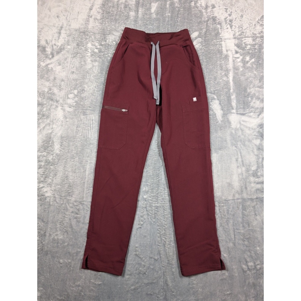 FIGS Women Yola Skinny Pants Regular XXS TW2000R Cranberry
